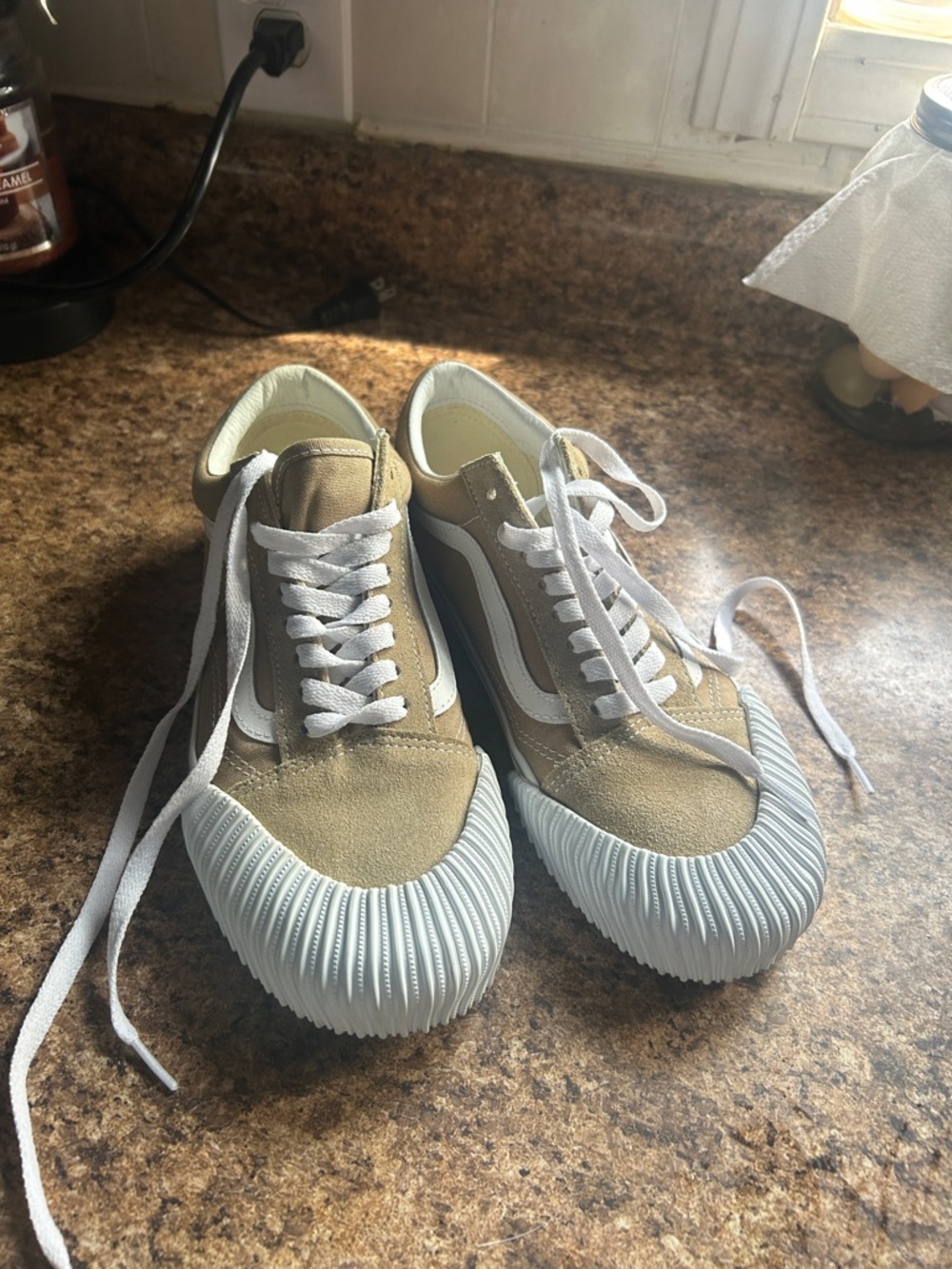 Vans Beige Low-Top Sneakers